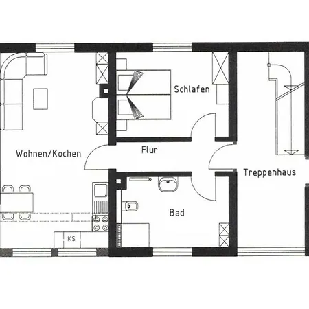 With 1 Bedroom Lägenhet